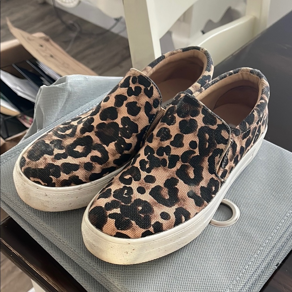 Leopard Print Slip-On Sneakers